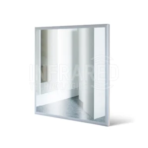 far infrared heated mirror panel heater radiator glass radiator 300w 60cm x 60cm